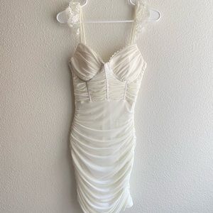 White Laced Mini Dress